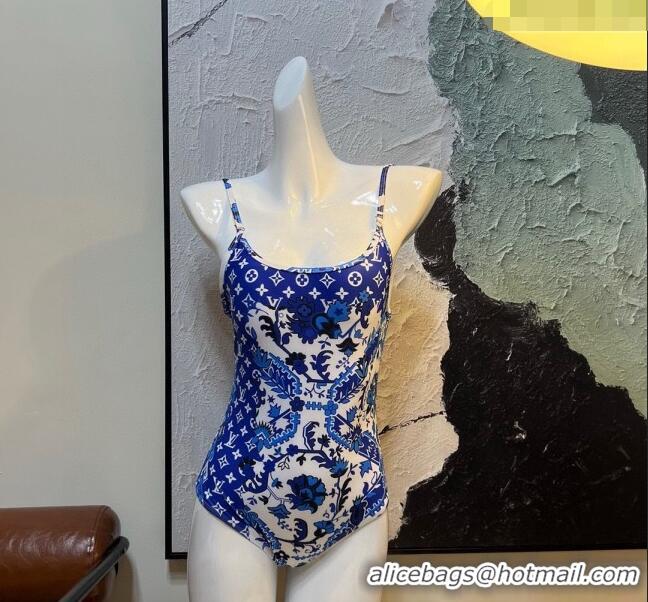 ​Good Taste Louis Vuitton One Piece Swimwear 030602 Blue/White 2024