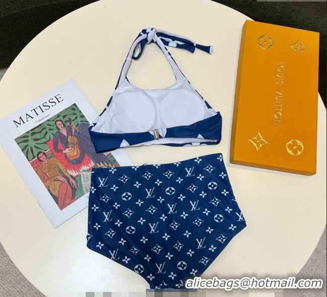 ​Luxurious Discount Louis Vuitton Two Pieces Swimwear 030601 Navy Blue 2024