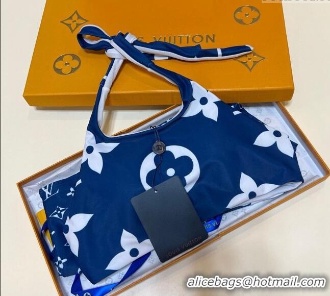 ​Luxurious Discount Louis Vuitton Two Pieces Swimwear 030601 Navy Blue 2024