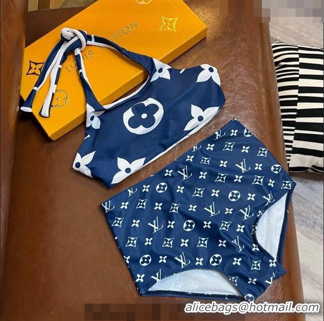 ​Luxurious Discount Louis Vuitton Two Pieces Swimwear 030601 Navy Blue 2024