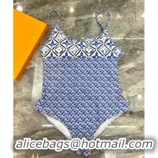 Pretty Style Louis Vuitton Two Pieces Swimwear 030603 Blue/White 2024