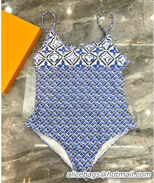 Pretty Style Louis Vuitton Two Pieces Swimwear 030603 Blue/White 2024