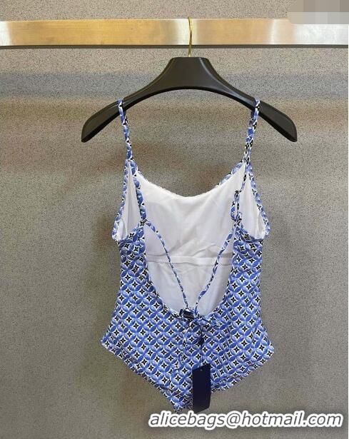 Pretty Style Louis Vuitton Two Pieces Swimwear 030603 Blue/White 2024