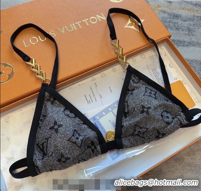 ​Top Grade Louis Vuitton Two Pieces Swimwear 030601 Dark Grey/Black 2024