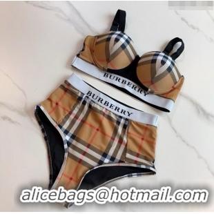 ​Shop Grade Burberry Two Pieces Swimwear 030601 Camel 2024