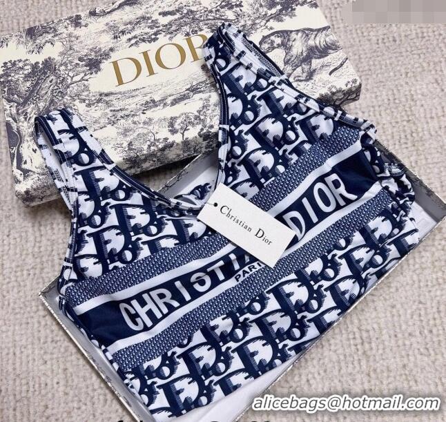 Pretty Style Dior Oblique Swimwear 0306 Dark Blue/White 2024