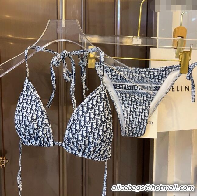 Buy Fashionable Dior Two Pieces Swimwear 030605 Blue 2024