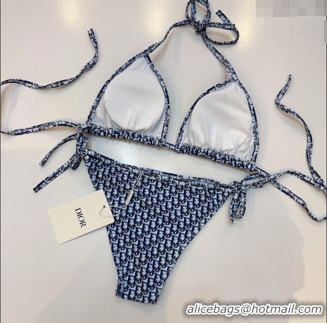 Buy Fashionable Dior Two Pieces Swimwear 030605 Blue 2024