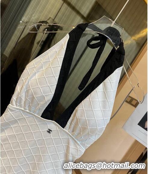 ​Buy Inexpensive Chanel Quilted Swimwear 030601 White/Black 2024