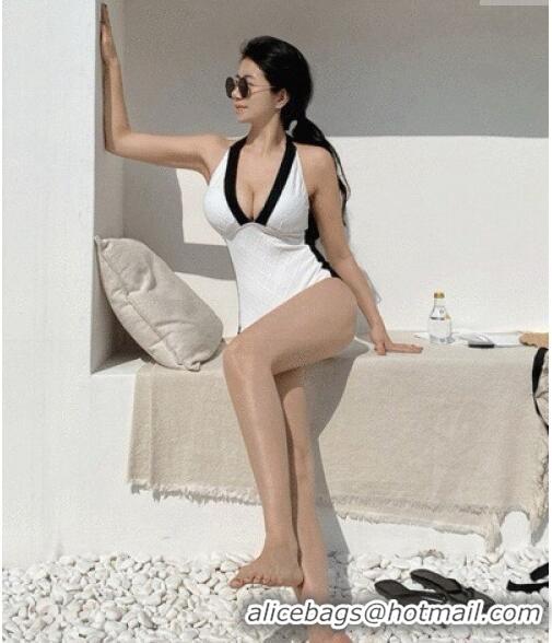 ​Buy Inexpensive Chanel Quilted Swimwear 030601 White/Black 2024