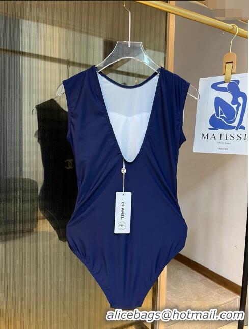 ​Famous Brand Chanel Swimwear 0306 Dark Blue/White 2024