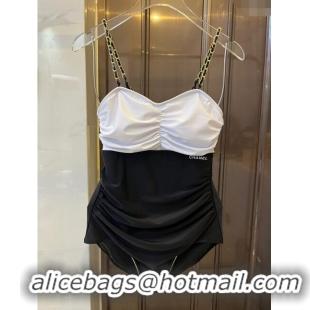 Affordable Price Chanel Swimwear with Chain 0306 Black/White 2024