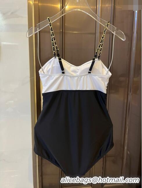 Affordable Price Chanel Swimwear with Chain 0306 Black/White 2024