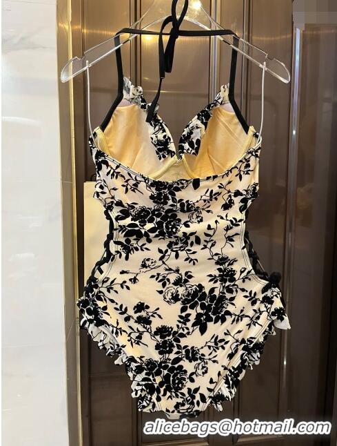 ​Reasonable Price Chanel Flora Swimwear 0306 Beige/Black 2024