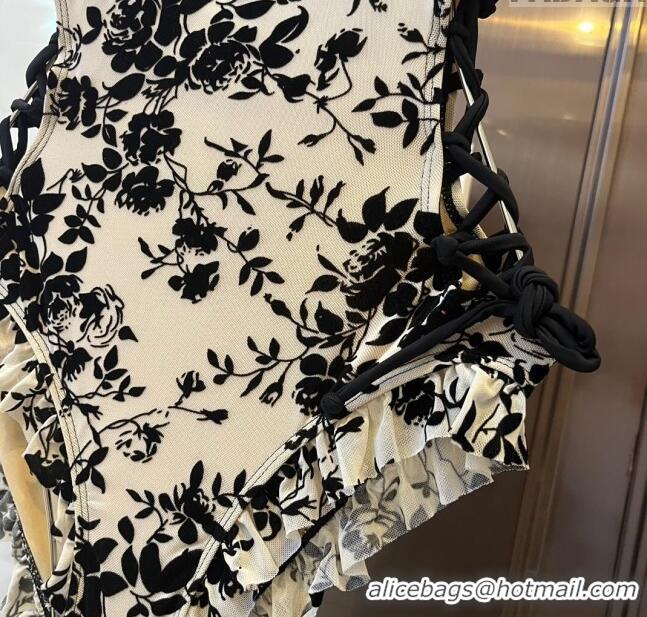 ​Reasonable Price Chanel Flora Swimwear 0306 Beige/Black 2024