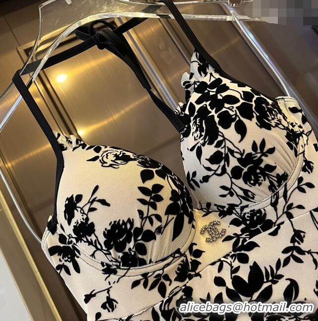 ​Reasonable Price Chanel Flora Swimwear 0306 Beige/Black 2024