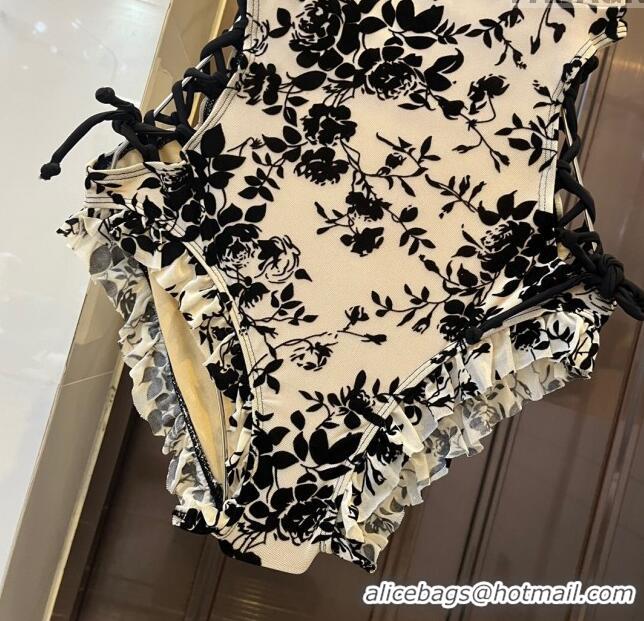 ​Reasonable Price Chanel Flora Swimwear 0306 Beige/Black 2024