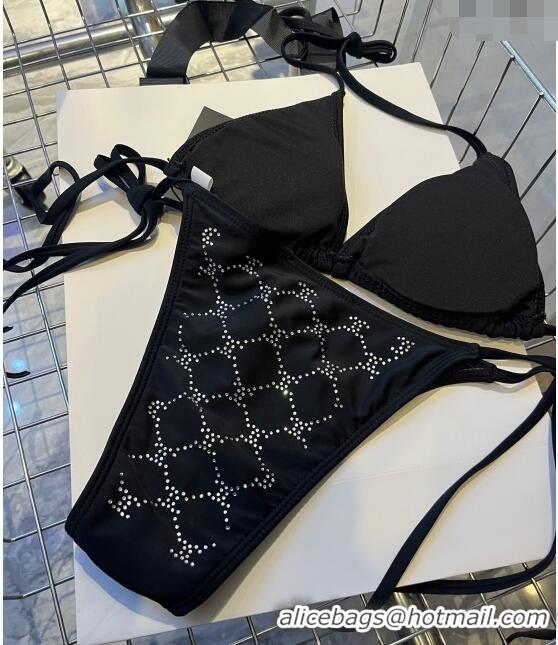 Inexpensive Chanel Quilted Swimwear with Crystals 0306 Black 2024