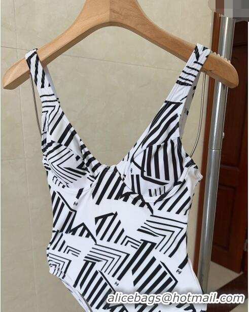 Buy New Cheap Chanel Star Swimwear 030606 Black/White 2024