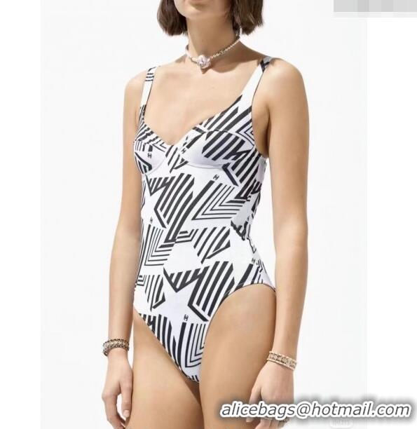 Buy New Cheap Chanel Star Swimwear 030606 Black/White 2024