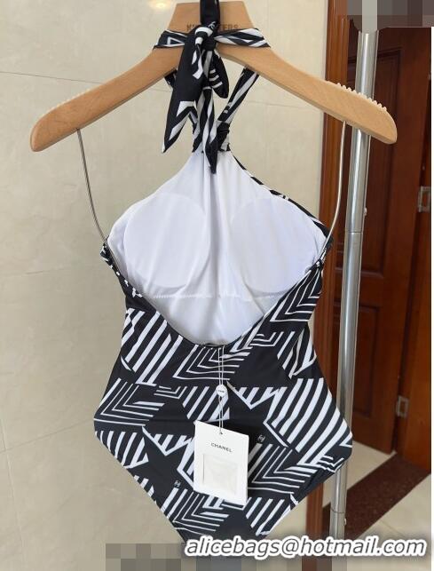 Most Popular Chanel Star Swimwear 030607 Black/White 2024