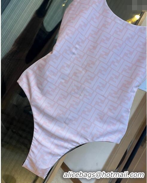 ​Famous Brand Fendi FF Reversible Swimwear 0306 Light Pink/Brown 2024