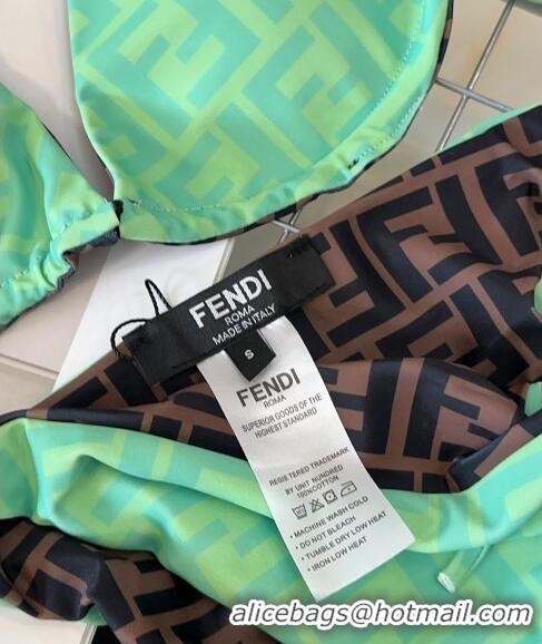 Low Cost Fendi FF Reversible Swimwear 0306 Green/Brown 2024