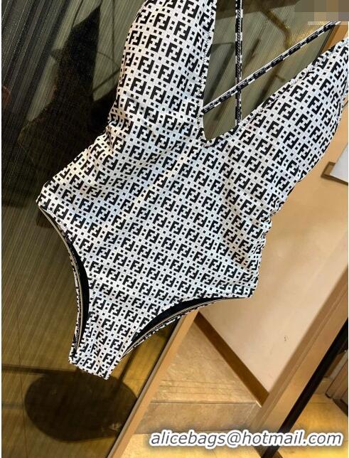 Buy Ladies Fendi FF Swimwear 0307 White/Black 2024