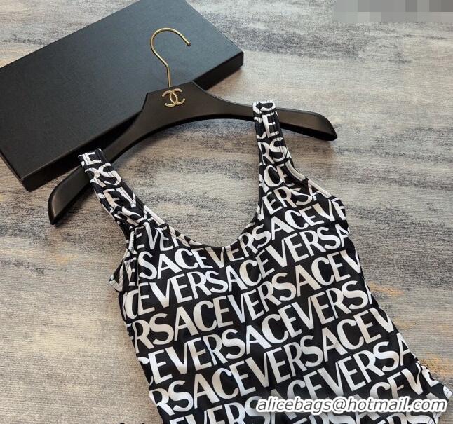 Famous Brand Versace Swimwear Signature 0307 Black/White 2024