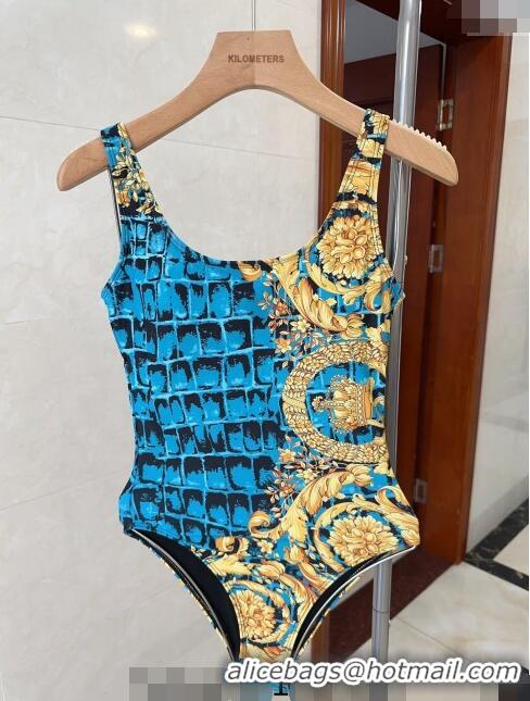 ​Top Grade Versace One Piece Swimwear 0307 Blue/Yellow 2024