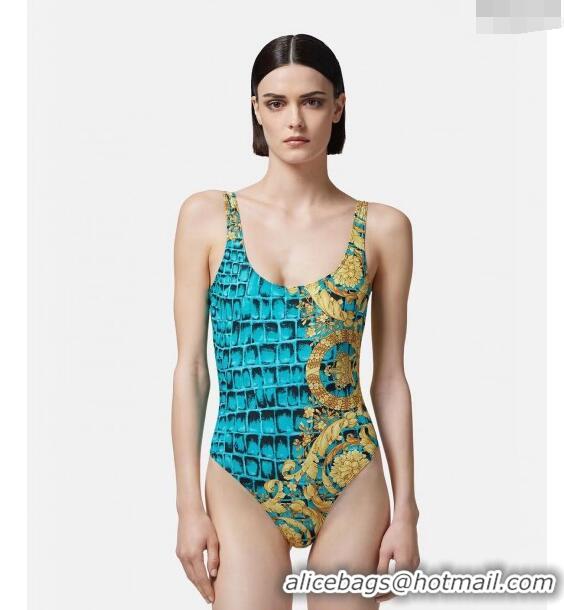 ​Top Grade Versace One Piece Swimwear 0307 Blue/Yellow 2024