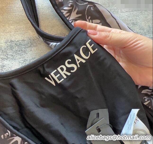 Luxurious Versace One Piece Swimwear 0307 Black/Light Grey 2024