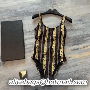 ​Best Price Versace Swimwear with Chain 0307 Black 2024