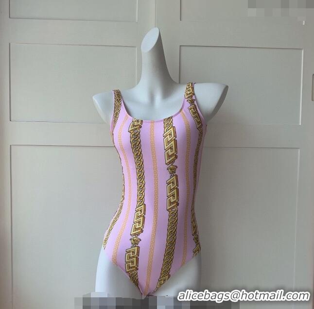 Good Quality Versace Swimwear with Chain 0307 Pink 2024