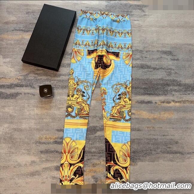 Unique Style Versace x Fendi Fendace Yoga Activewear 0307 Blue/Yellow 2024