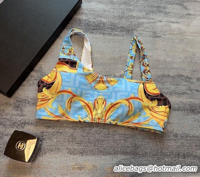 Unique Style Versace x Fendi Fendace Yoga Activewear 0307 Blue/Yellow 2024