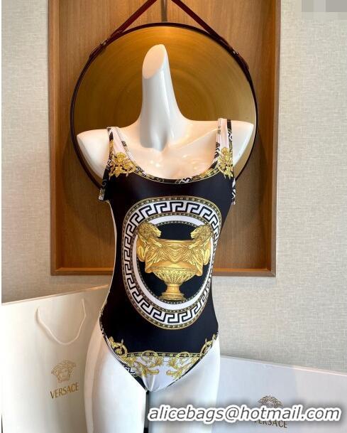 Pretty Style Versace Swimwear 0307 Black/White/Gold 2024