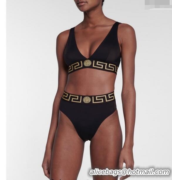 Sumptuous Discount Versace Two Pieces Swimwear 030703 Black/Gold 2024