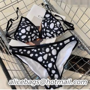 Luxury Discount Louis Vuitton Swimwear 0307 Black/White 2024