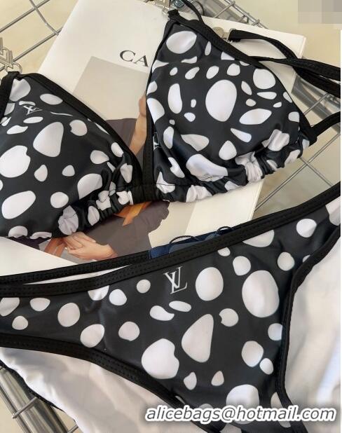 Luxury Discount Louis Vuitton Swimwear 0307 Black/White 2024