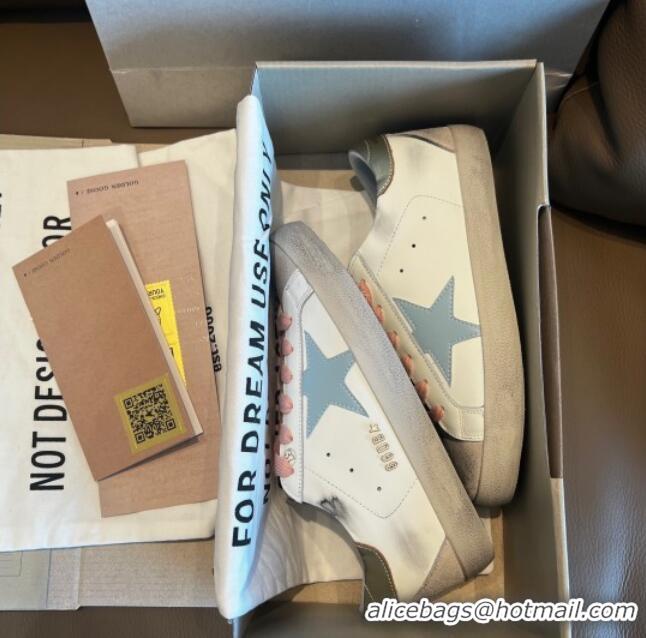 Grade Golden Goose GGDB Super-Star Leather Sneakers White/Blue/Pink 030401