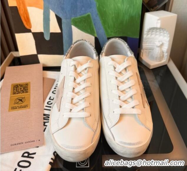 Low Price Golden Goose GGDB Super-Star Leather Sneakers 3403 White/Silver 4030403