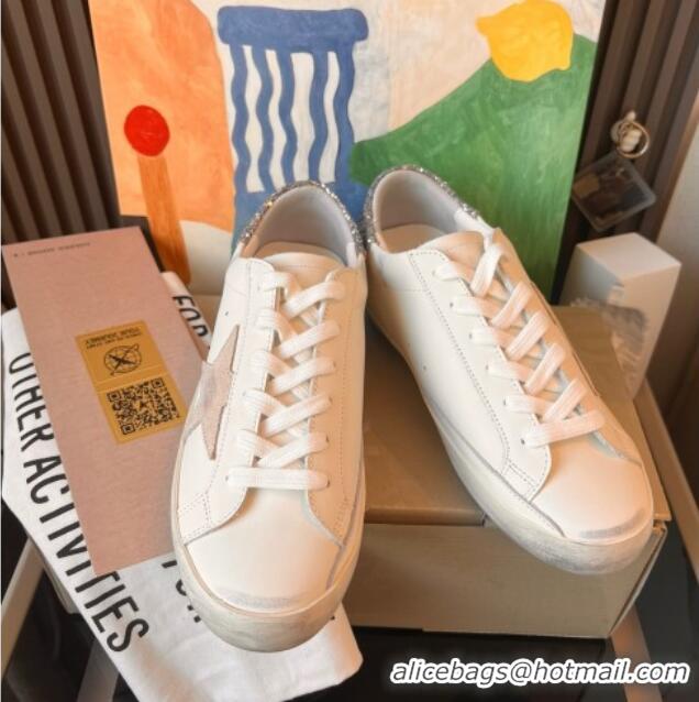 Low Price Golden Goose GGDB Super-Star Leather Sneakers 3403 White/Silver 4030403