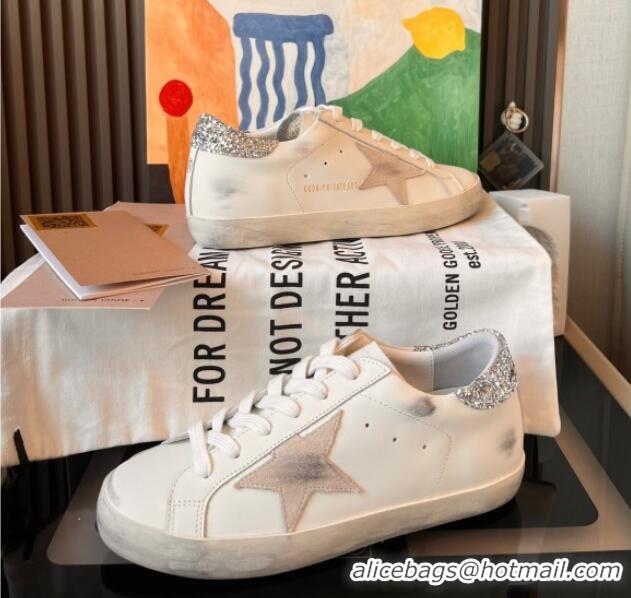 Low Price Golden Goose GGDB Super-Star Leather Sneakers 3403 White/Silver 4030403