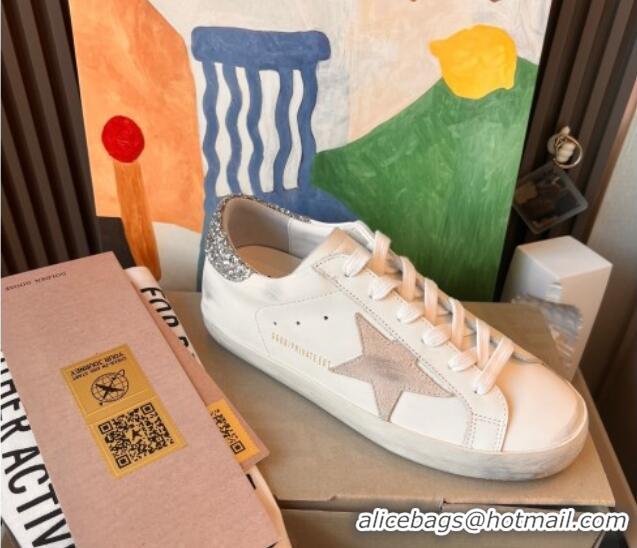 Low Price Golden Goose GGDB Super-Star Leather Sneakers 3403 White/Silver 4030403