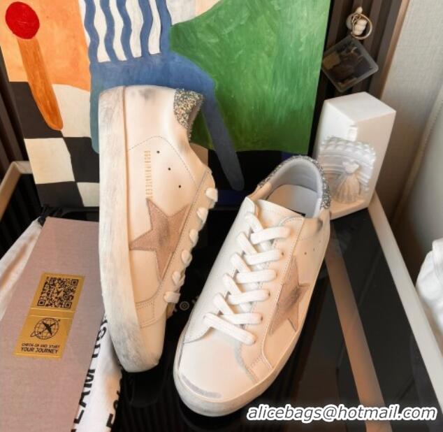 Low Price Golden Goose GGDB Super-Star Leather Sneakers 3403 White/Silver 4030403