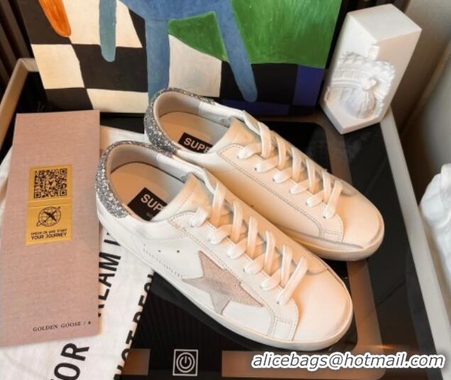 Low Price Golden Goose GGDB Super-Star Leather Sneakers 3403 White/Silver 4030403