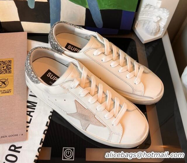 Low Price Golden Goose GGDB Super-Star Leather Sneakers 3403 White/Silver 4030403