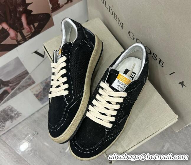 Big Discount Golden Goose GGDB Ball Star Sneakers in Black Suede and Mesh 0328096