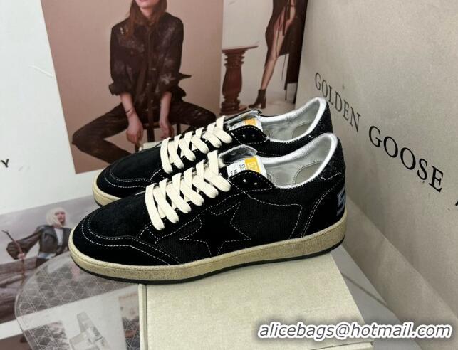 Big Discount Golden Goose GGDB Ball Star Sneakers in Black Suede and Mesh 0328096